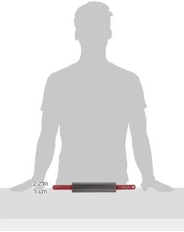 KitchenAid Gourmet Rolling Pin, 2.5 x 2.5 x 22 Inch, Red