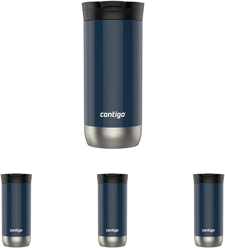 Contigo Byron 2.0 Travel Mug 16 oz Blueberry (Pack of 4)