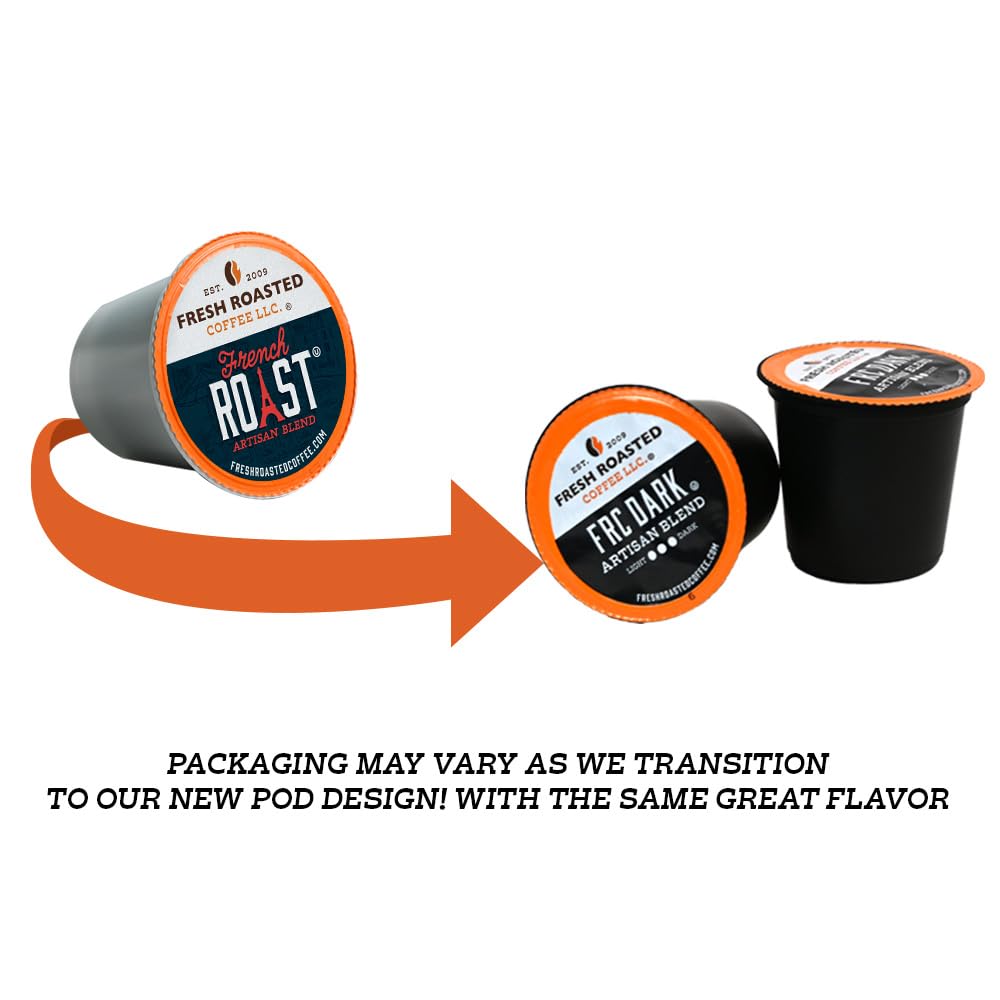 Fresh Roasted Coffee, Seriously Dark Decaf Artisan Blend, Kosher | 96 Pods for K Cup Brewers