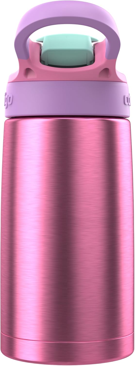 Contigo Autospout Water Bottle with Straw 13 oz Azalea/Pansy