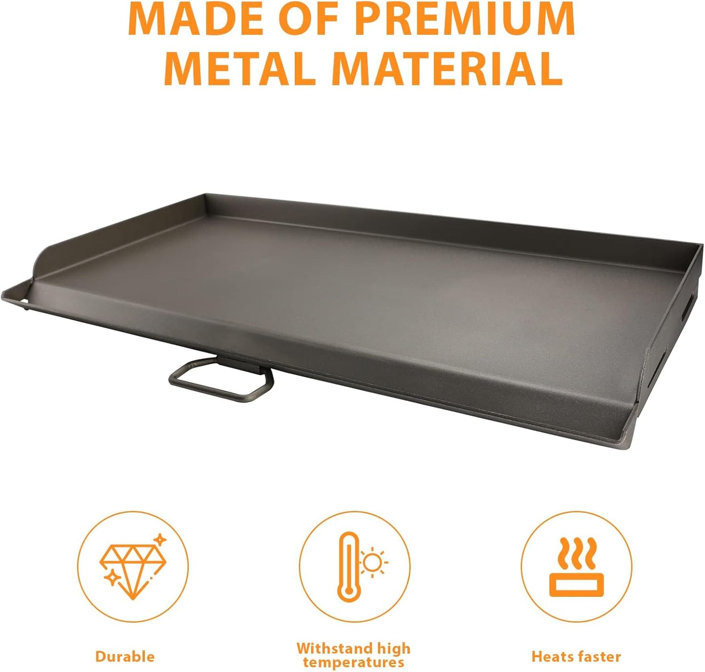 Cast Iron Griddle for Camp Chef 3 Burner Stove, 16" Flat Top Griddle Accessories for Camp Chef Cooking Systems GB90D TB90LW TB90 TB90LWG TB90LWG15 SPG90B CCH3