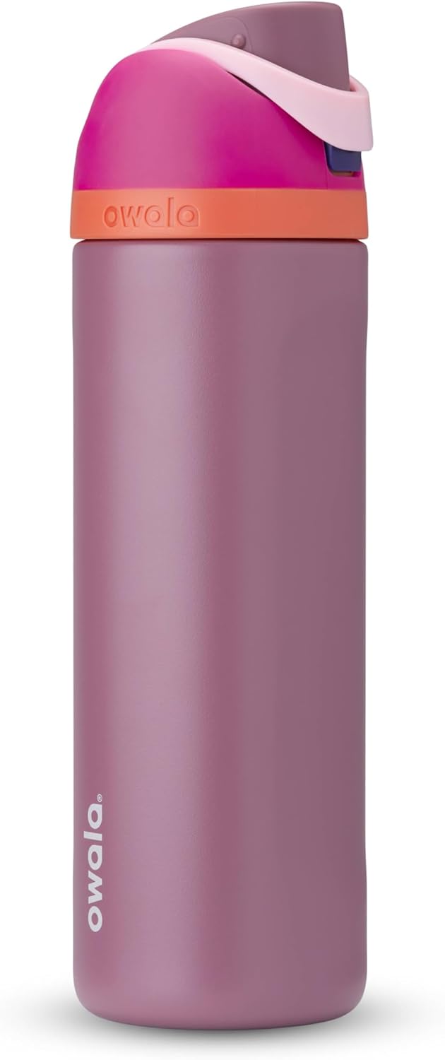 Owala FreeSip Insulated Stainless Steel Water Bottle with Straw for Sports and Travel, BPA-Free Sports Water Bottle, 24 oz, Crown Jewel