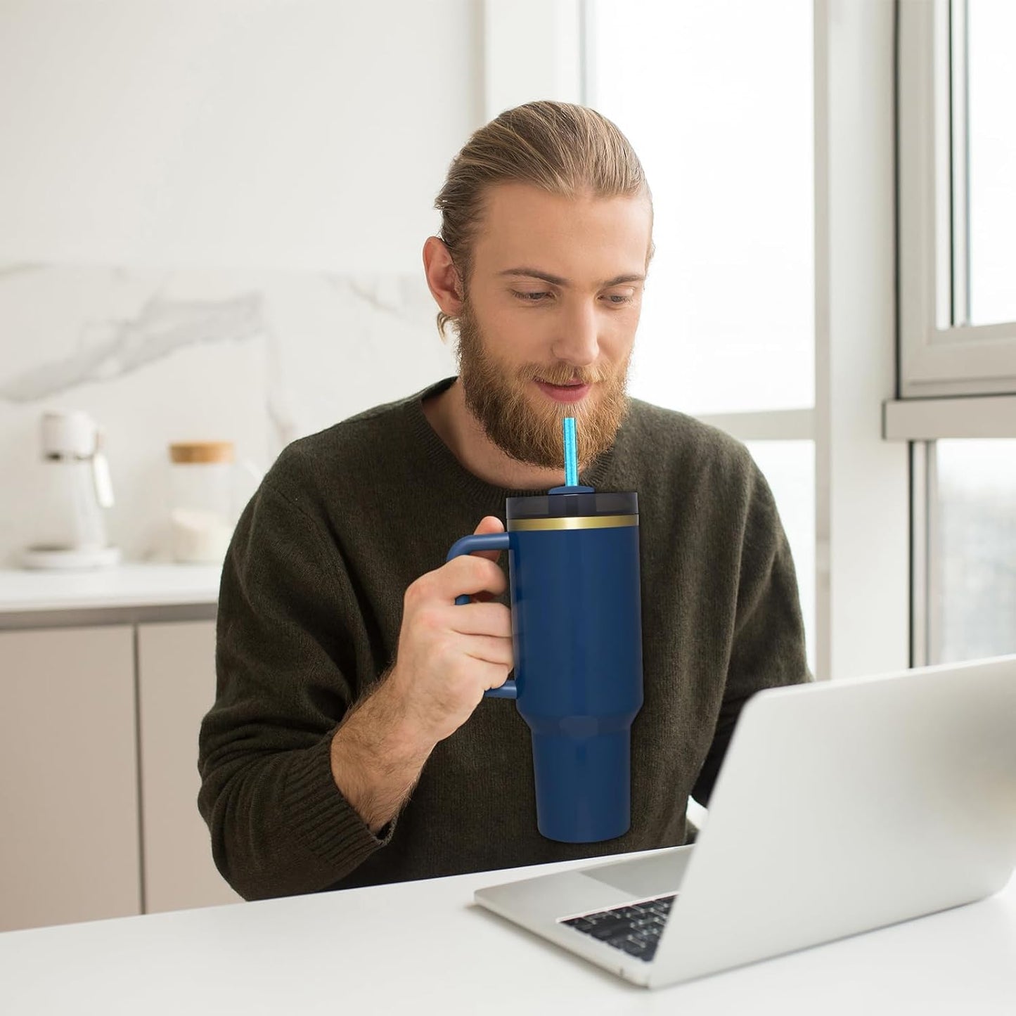 6 PCS Replacement Straws for Stanley|Simple Modern|Owala 40 oz 30 oz 20 oz 14 ozTumbler, Reusable Color Drinking Straws with Cleaning Brush for Stanley Cup Accessorie,BPA Free, Dishwasher Safe