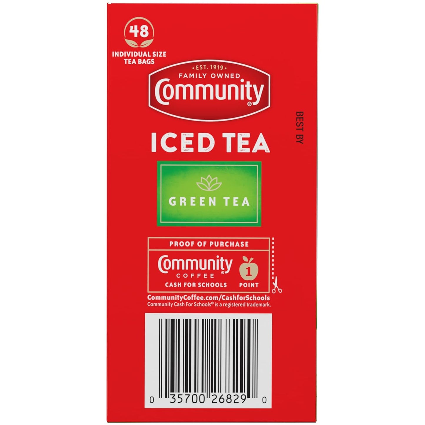 Community Coffee Green Tea, 576 Individual Size Tea Bags, 48 Count (Pack of 12)