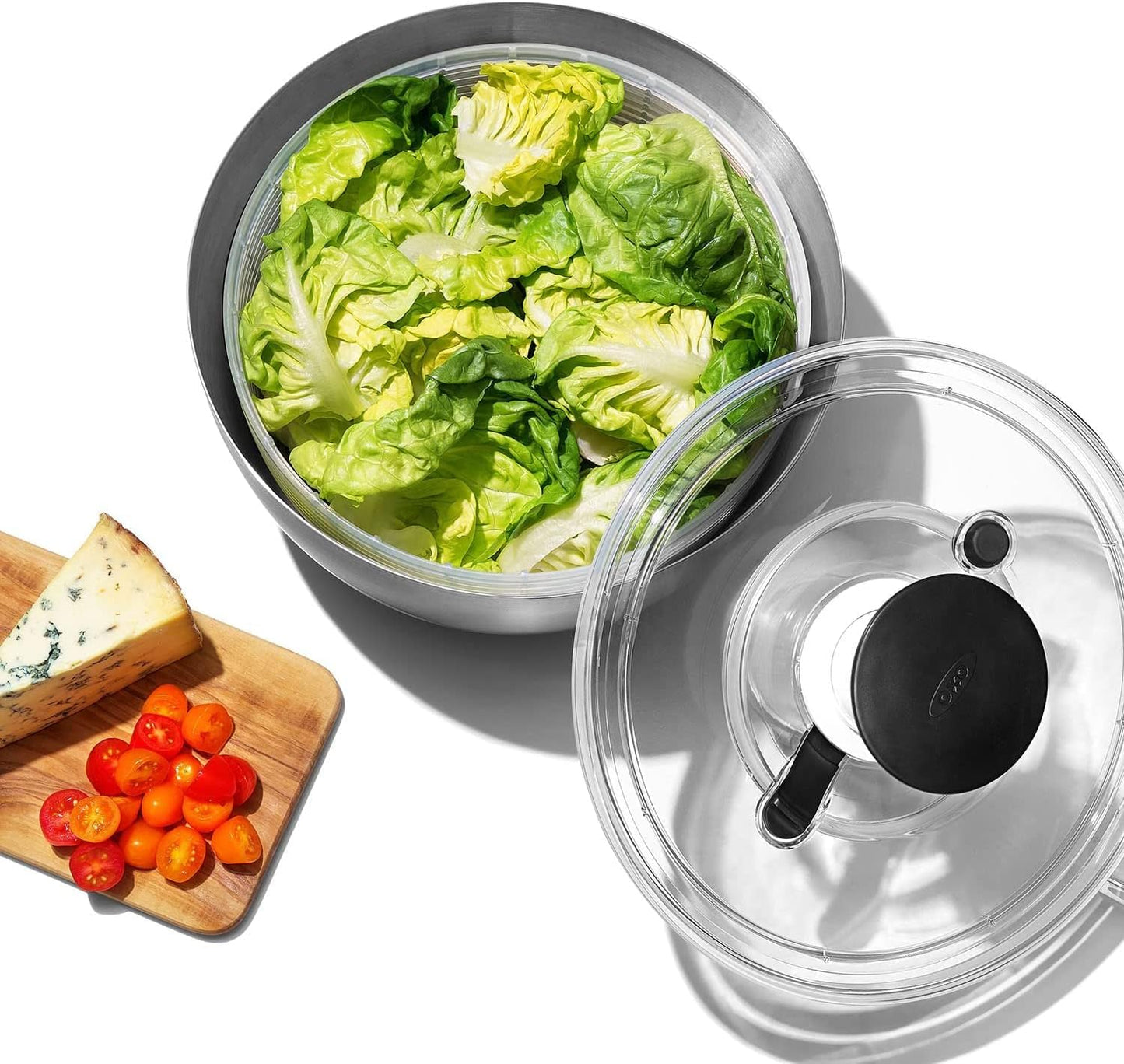 OXO Good Grips Stainless Steel Salad Spinner, 6.34 Qt. (Pack of 4)
