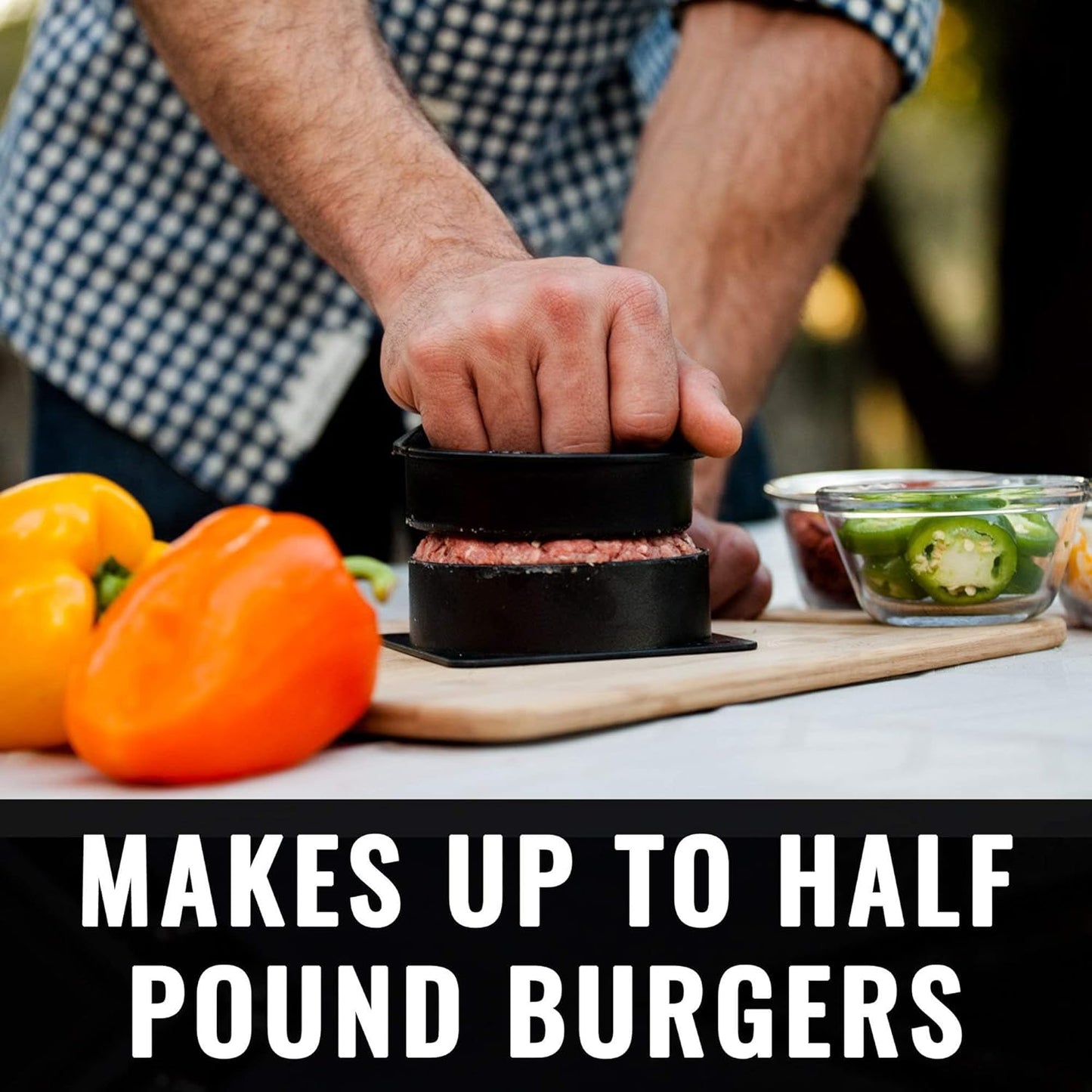 Grillaholics Stuffed Burger Press and Recipe eBook - Extended Warranty - Burger Stuffer & Hamburger Patty Maker - The Perfect Grilling Gift & Stocking Stuffer