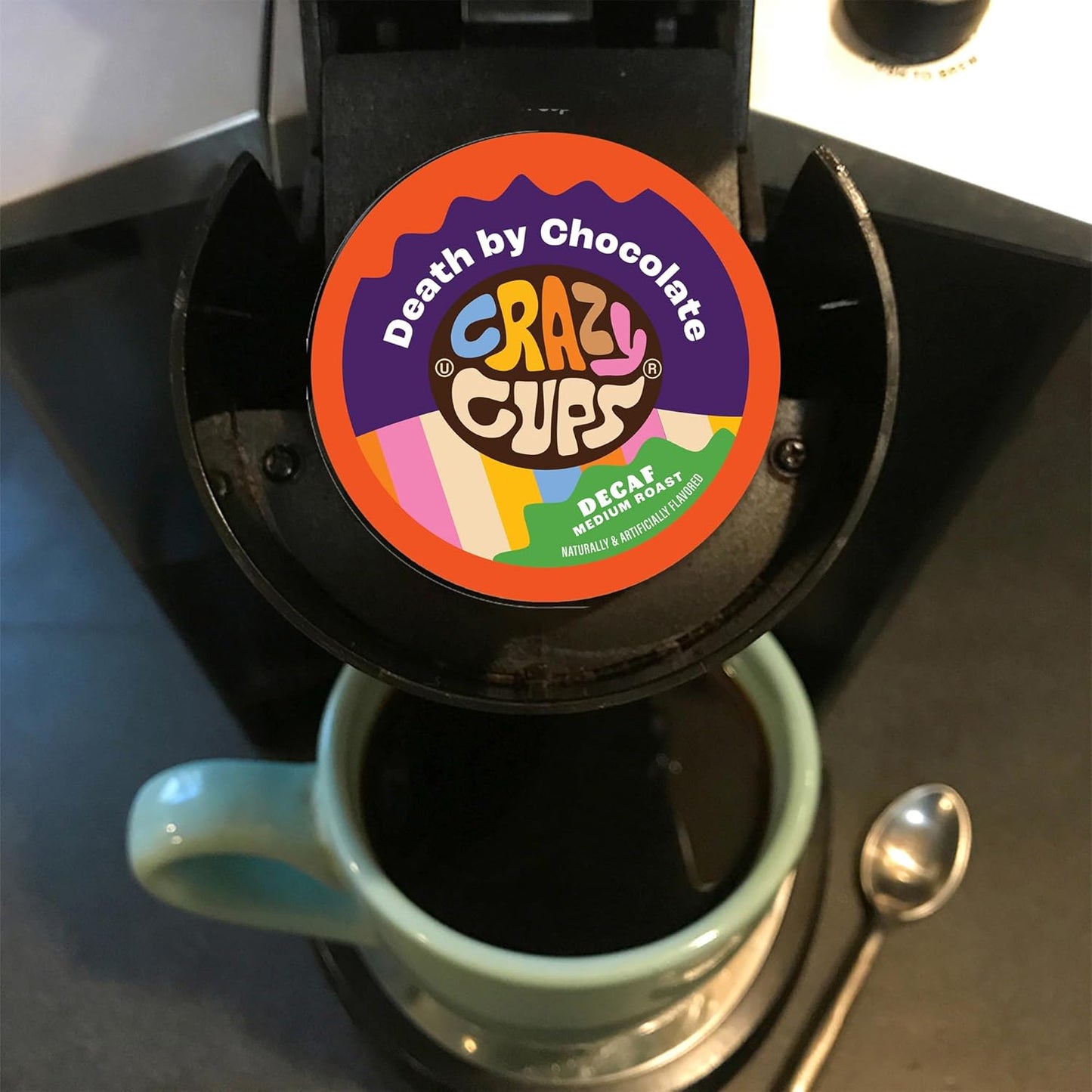 Crazy Cups Decaf Flavoured Coffee Variety Pack,Decaffeinated Flavoured Coffee Pods, Single Serve Hot or Iced Medium Roast Coffee for Keurig K Cups Machines, 40 Count