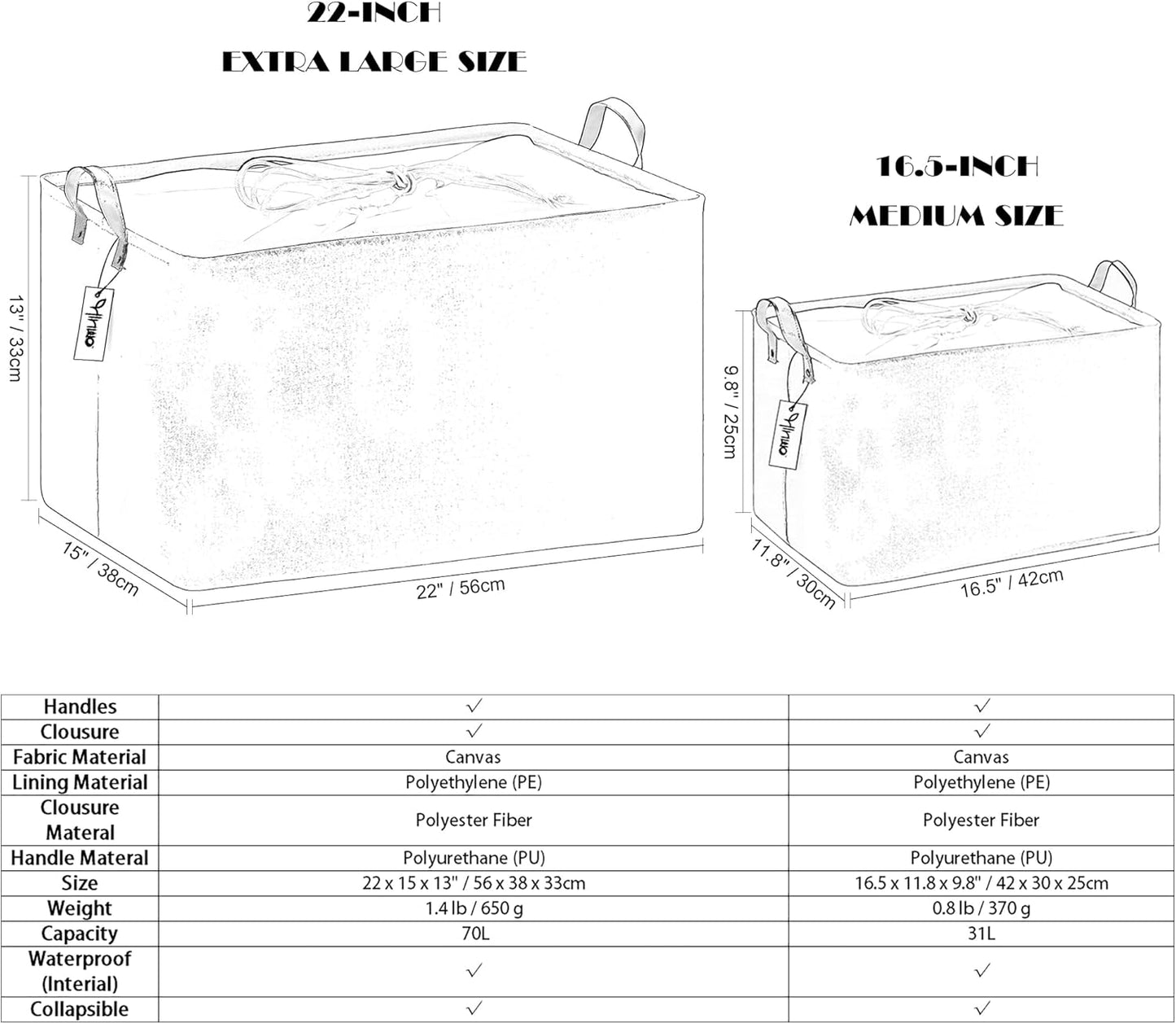 Hinwo 31L Large Storage Bins, 4-Pack Closet Organizers and Storage, Foldable Clothes Storage Baskets with Handles, Containers for Clothing, Blanket, Towels, Toys, Bedding (Black)