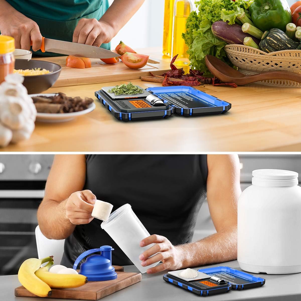 (Upgradaed) Digital Mini Scale, 200g /0.01g Pocket Scale, 50g Calibration Weight, Electronic Smart Scale, 6 Units, LCD Backlit Display, Tare, Auto Off, Stainless Steel (Battery Included)