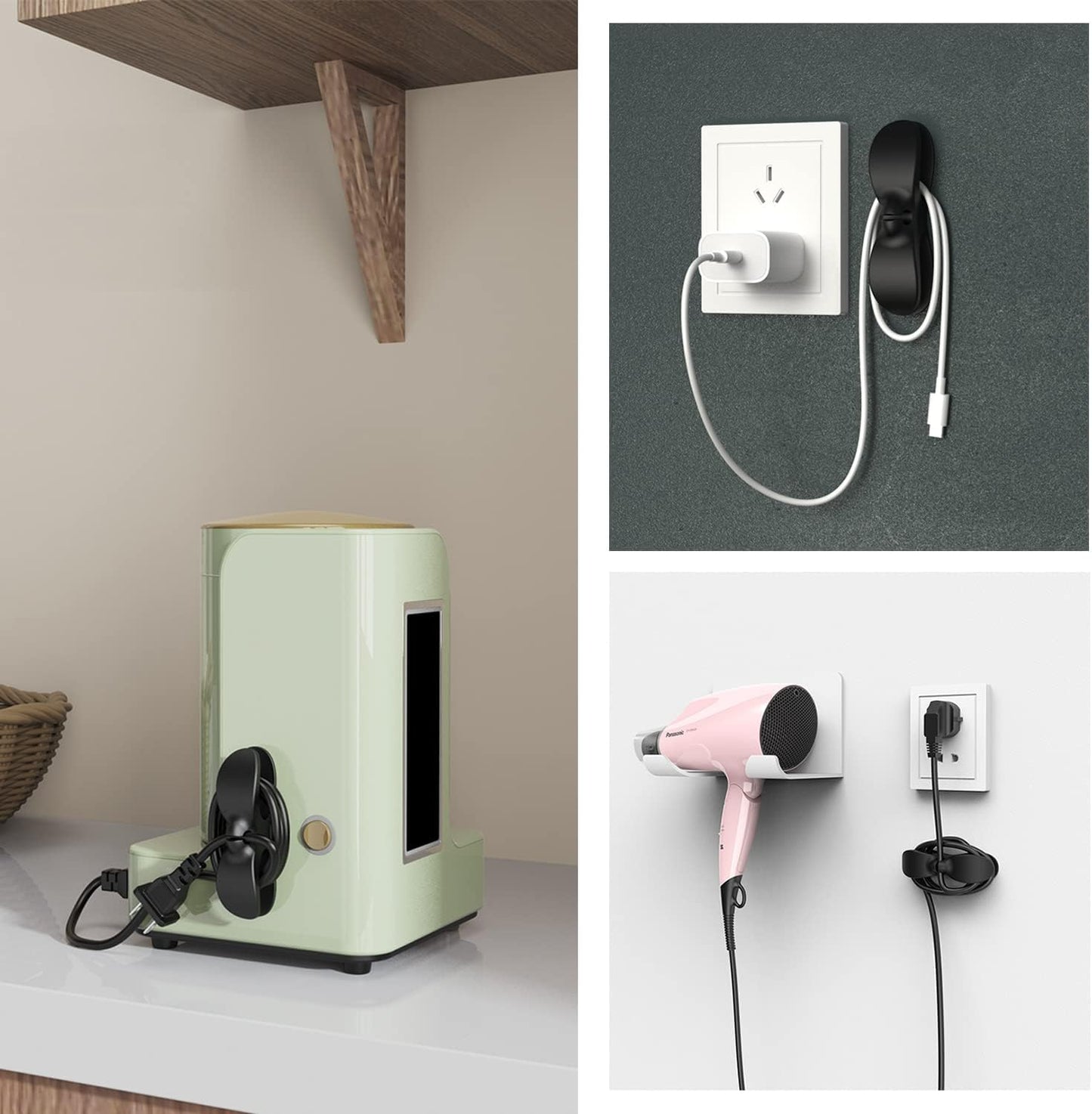 Cord Organizer for Appliances, Upgraded Kitchen Cord Organizer, Cord Keeper Cord Wrapper Cord Holder Cord Winder for Appliances Air Fryer, Coffee Maker, Blender, Pressure Cooker, Toaster