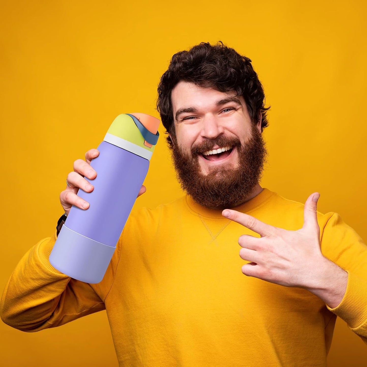 2PCS Silicone Water Bottle Boot for Owala 24oz 32oz 40oz, Protective Bottom Bumper Anti-Slip Sleeve for FreeSip, Twist, and Flip Stainless Steel Bottles, Dishwasher Safe and BPA Free