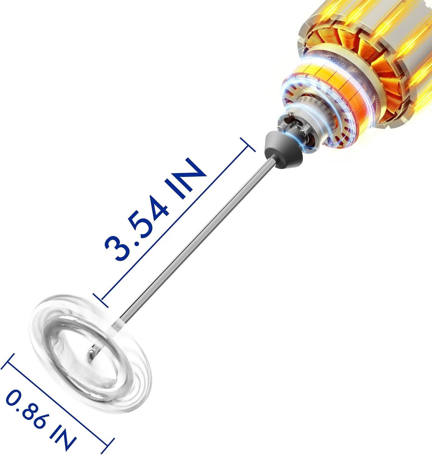 Travel Milk Frother with Cover - Handheld Electric Foam Maker with Stainless Steel Whisks, Portable Drink Mixer for Coffee, Latte, Matcha, Hot Chocolate