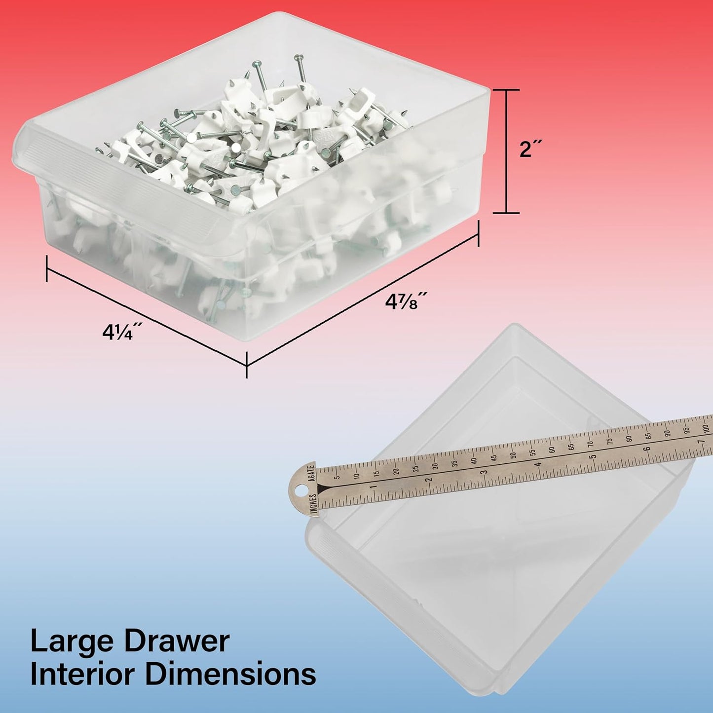 Akro-Mils 44-Drawer Plastic Drawer Storage Cabinet for Garage Organization, Bead Organizer, Building Bricks Storage, Teacher Toolbox, Makeup Organizer, 20" W x 6" D x 16" H, 10144 Yellow