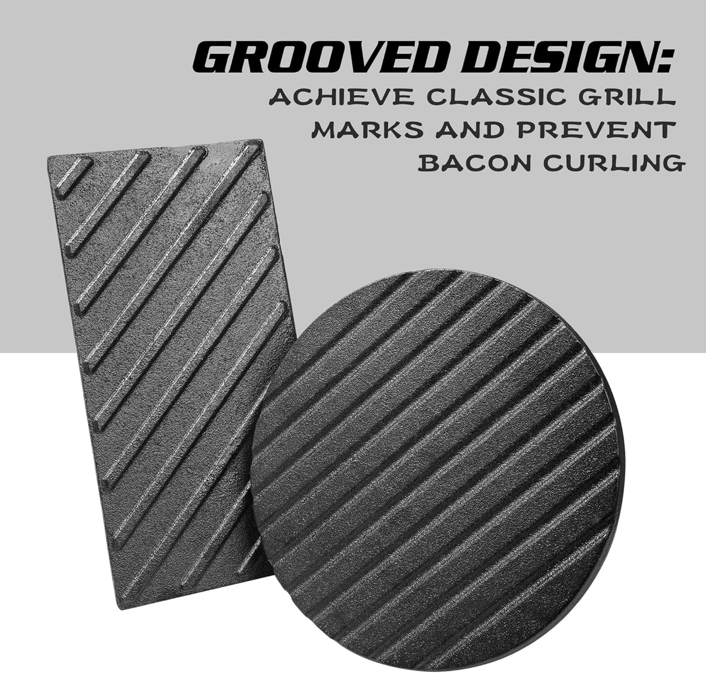 vivicreate 8.5 inch Rectangle & 7 inch Round Smash Burger Hamburger Smasher Patty Maker cast Iron Grill Weight Bacon Press Wood Handle prensa de hamburguesas prensa de Hierro fundido