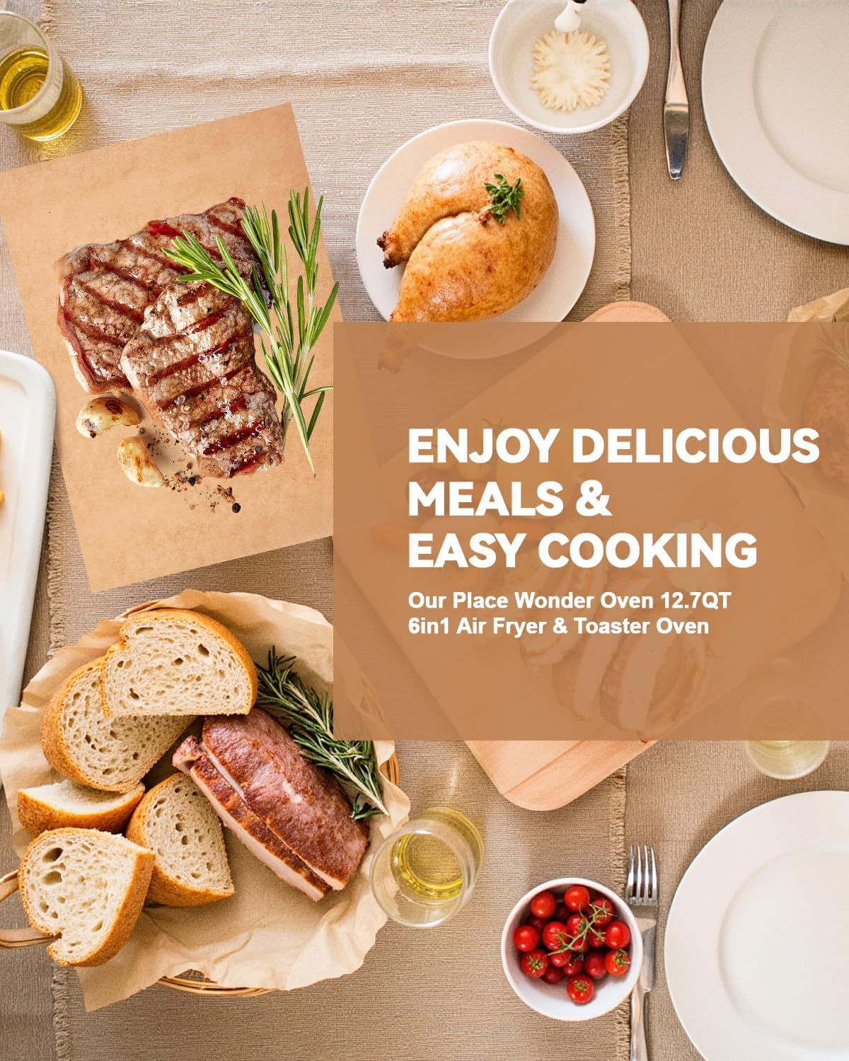 135PCs Air Fryer Parchment Paper Liners Compatible with Our Place Wonder Oven 12.7QT 6-in-1 Air Fryer Toaster Oven, Pre-Cut Non Stick Disposable Baking Sheets for Easy Cleanup Oven Safe Up to 450°F