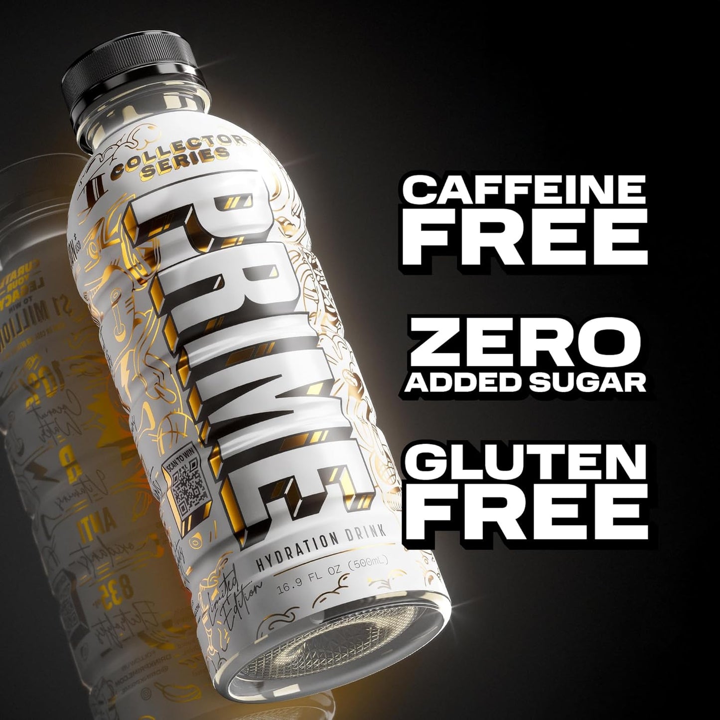 PRIME Hydration Collector Series, Sports Drinks, Electrolyte Enhanced for Replenishing Fluids, 250mg BCAAs, B Vitamins, Antioxidants, Low Sugar, 16.9 Fl Oz, 12 Pack