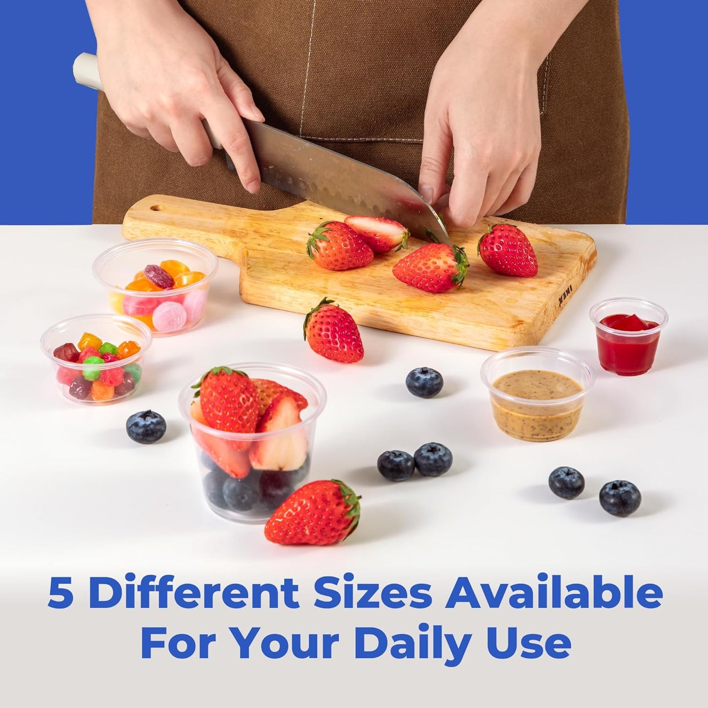 Fit Meal Prep 2500 Pack 2 oz BPA Free Condiment Cups No Lids, Disposable Jello Shots Containers, Small Dipping Sauce Cups, Plastic Ramekins in Bulk, Stackable Souffle Cups for Sample, Portioning