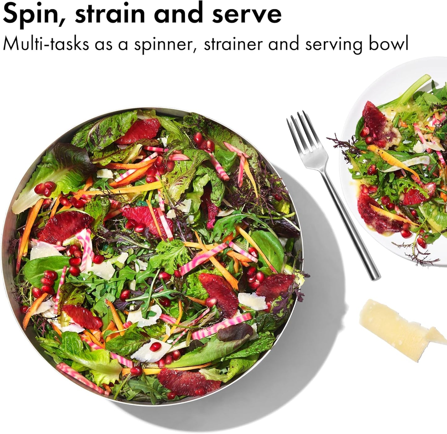 OXO Good Grips Stainless Steel Salad Spinner, 6.34 Qt.
