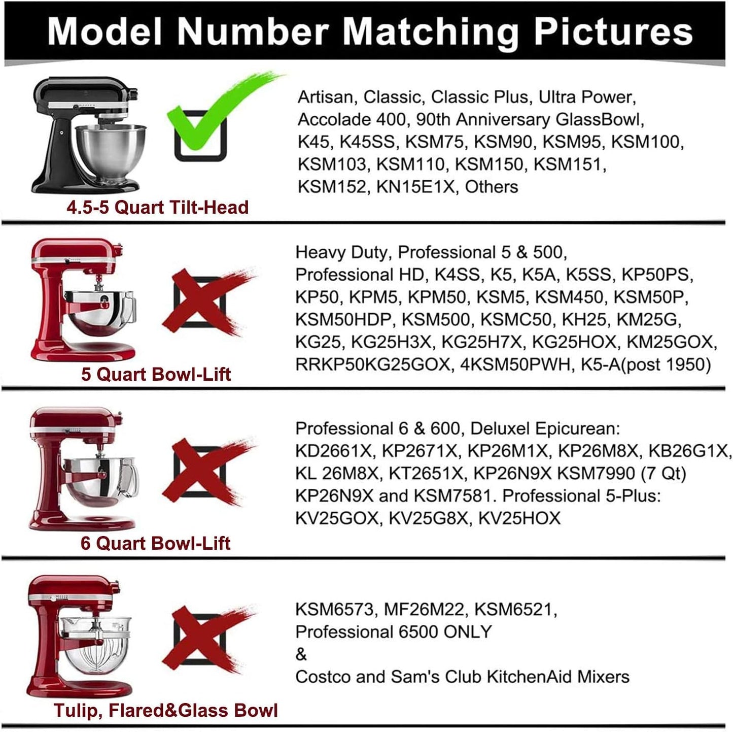 Flex Edge Beater for KitchenAid Mixer, 4.5-5 Quart for Kitchenaid Mixer Attachments, Fits Tilt-Head for Kitchenaid Paddle with Scraper for Kitchen Aid Accessories and Attachments by HOZODO