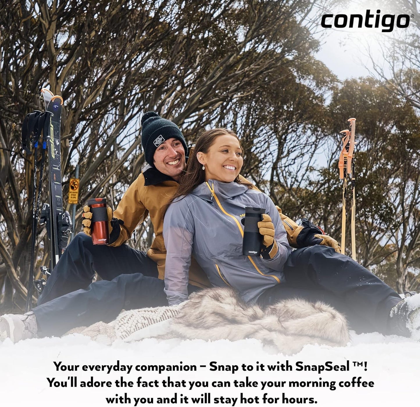 Contigo Byron Snapseal Travel Mug, Stainless Steel Thermal mug, vacuum flask, leakproof tumbler, coffee mug with BPA free Easy-Clean Lid, 470 ml, Gunmetal