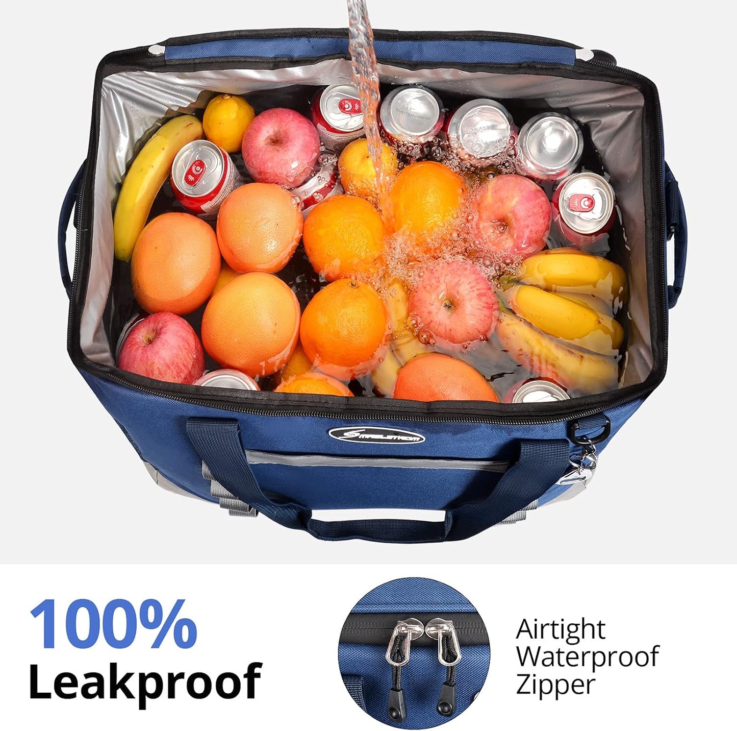 Maelstrom Collapsible Soft Cooler Bag, 24/30/60/75 Cans Beach Cooler, Ice Chest, Leakproof & Portable for Beach, Camping, Road Trips & Grocery Shopping