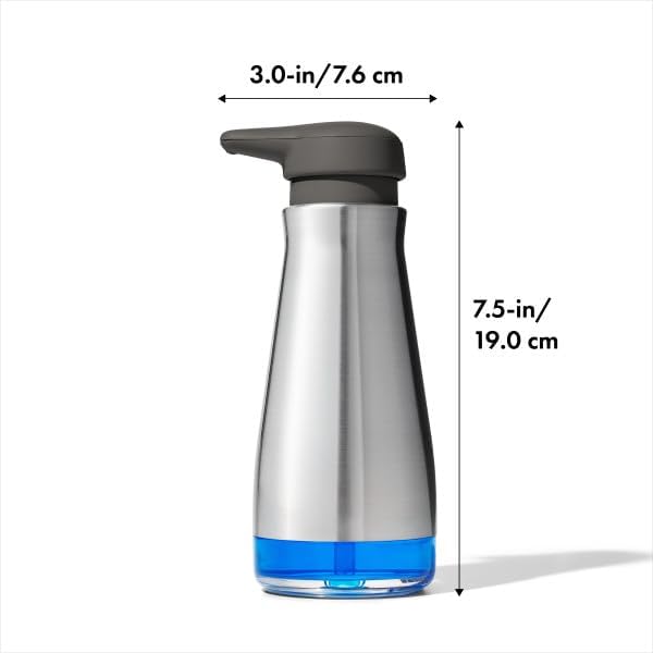 OXO Good Grips Stainless Steel Soap Dispenser, Kitchen and Bathroom Accessories