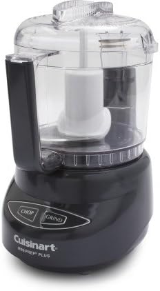 Cuisinart Mini-Prep Plus Food Processor, 24-Ounce Mini Food Processor to Chop Herbs, Vegetables, and Hard Cheese, 24-Ounce Work Bowl, Reversible Stainless Steel Blade, DLC-2AMGSLT, Dark Grey