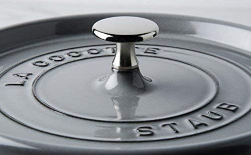 staub La Cocotte Oval 40500-236 Pico Cocotte Oval Gray 9.1 inches (23 cm) Both Handed Cast Enameled Pot, Induction Compatible