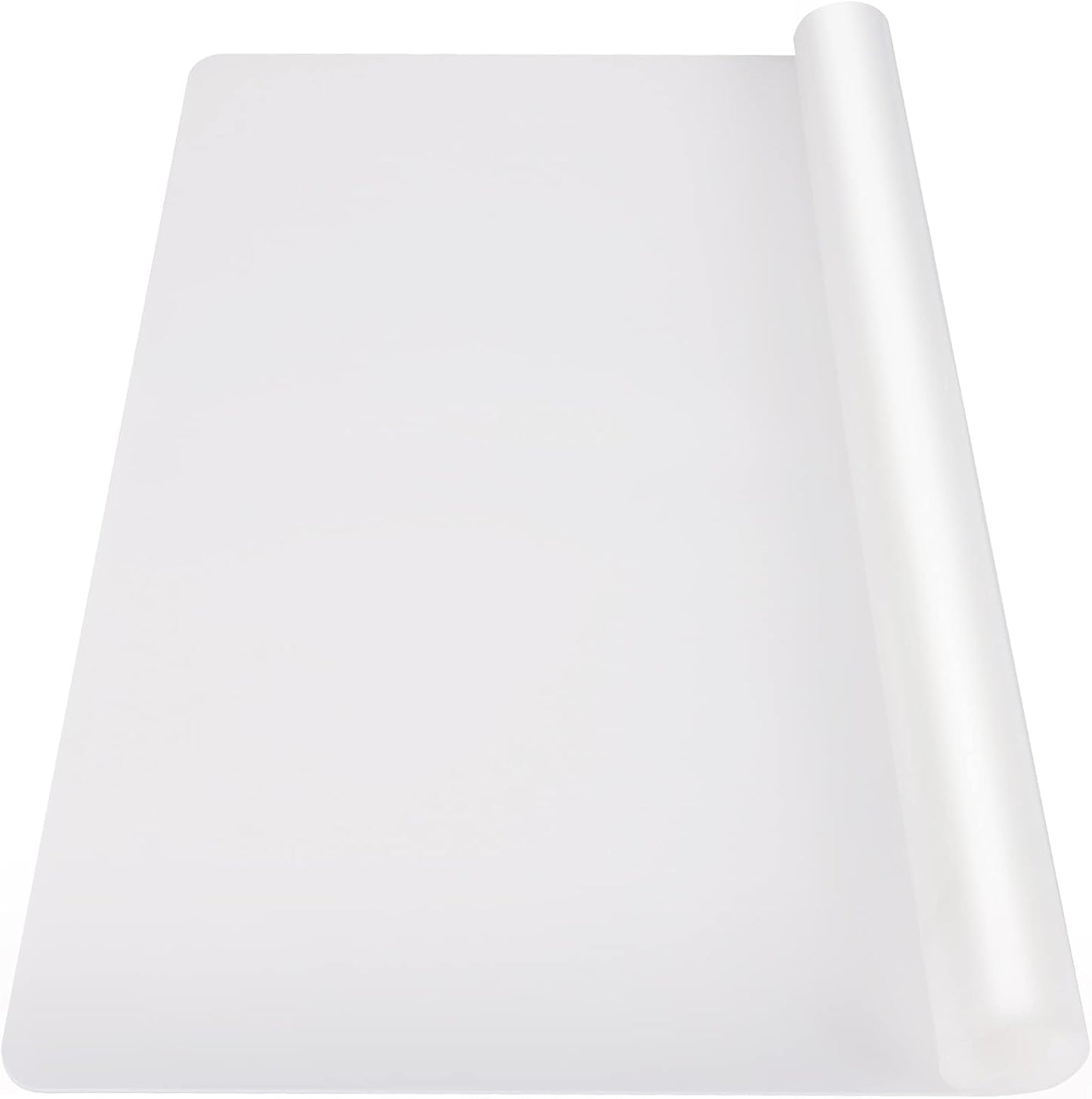 Ewen 39.4x23.5in 2mm Extra Large Silicone Mat, Thick Heat Resistant Placemat Silicone Mats for Kitchen Counter, Bar Workbench Table Protector Cover Pad for Air Fryer Coffee Maker Stove Translucent