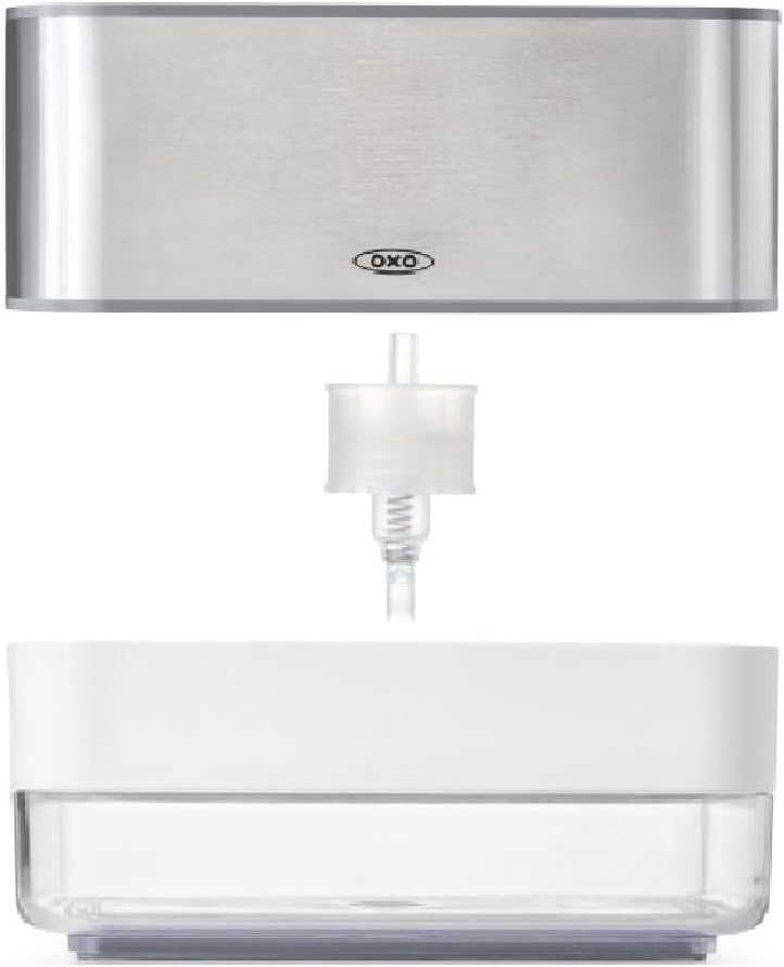 OXO Good Grips Stainless Steel Soap Dispensing Sponge Holder - Clear, One Size