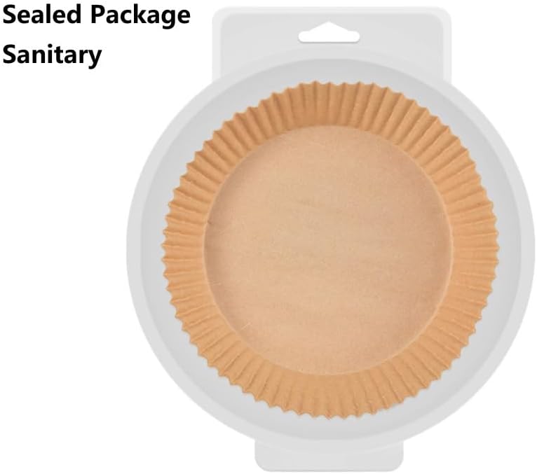 Air Fryer Parchment Paper Liners Disposable: 50 pcs Paper for Air Fryer Basket Round for Baking, Roasting,7.5 Inch Non-stick Food Grade Parchment Sheets Microwave Safe