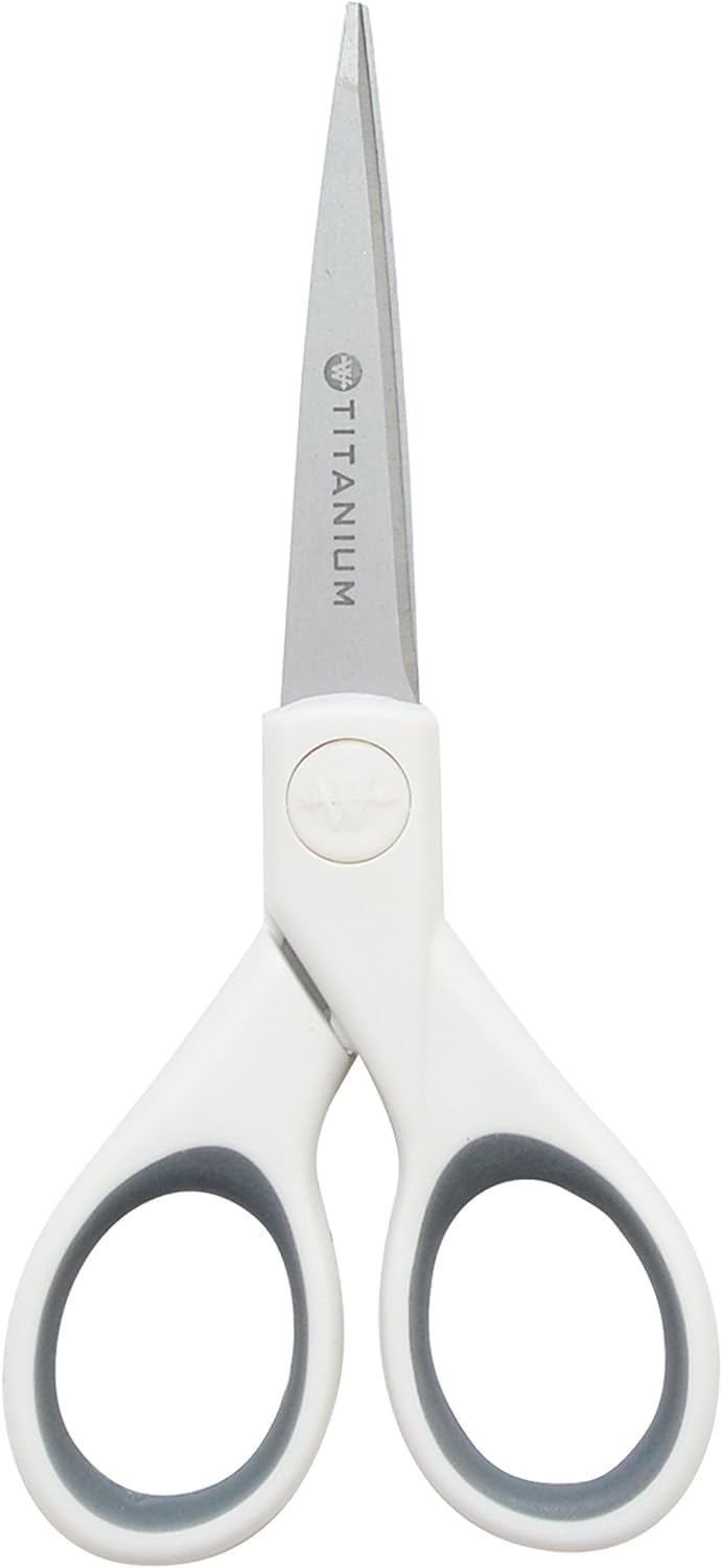 Westcott 5" Micro-Tip Fabric Scissors with Titanium-Bonded Blades - Ideal for Crafting, Sewing, and More