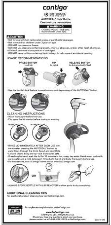 Contigo AUTOSEAL Courtney Kids & Tweens Water Bottle, 20 oz, Cerulean