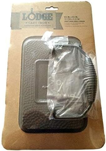 Lodge Pre-Seasoned Cast Iron Grill Press with Cool-Grip Spiral Handle, 4.5 inch X 6.75 inch, Black