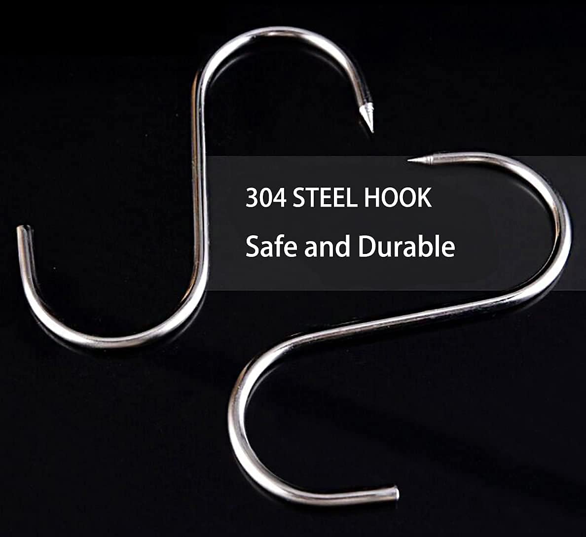 ARTOYS Meat Hooks (4''×4MM), 20Pack,Stainless Steel 304 Butcher's Hook, Meat Hook Tool for Hunting,Hanging, Drying, Butchering, Smoking, BBQ, Grilling Set.