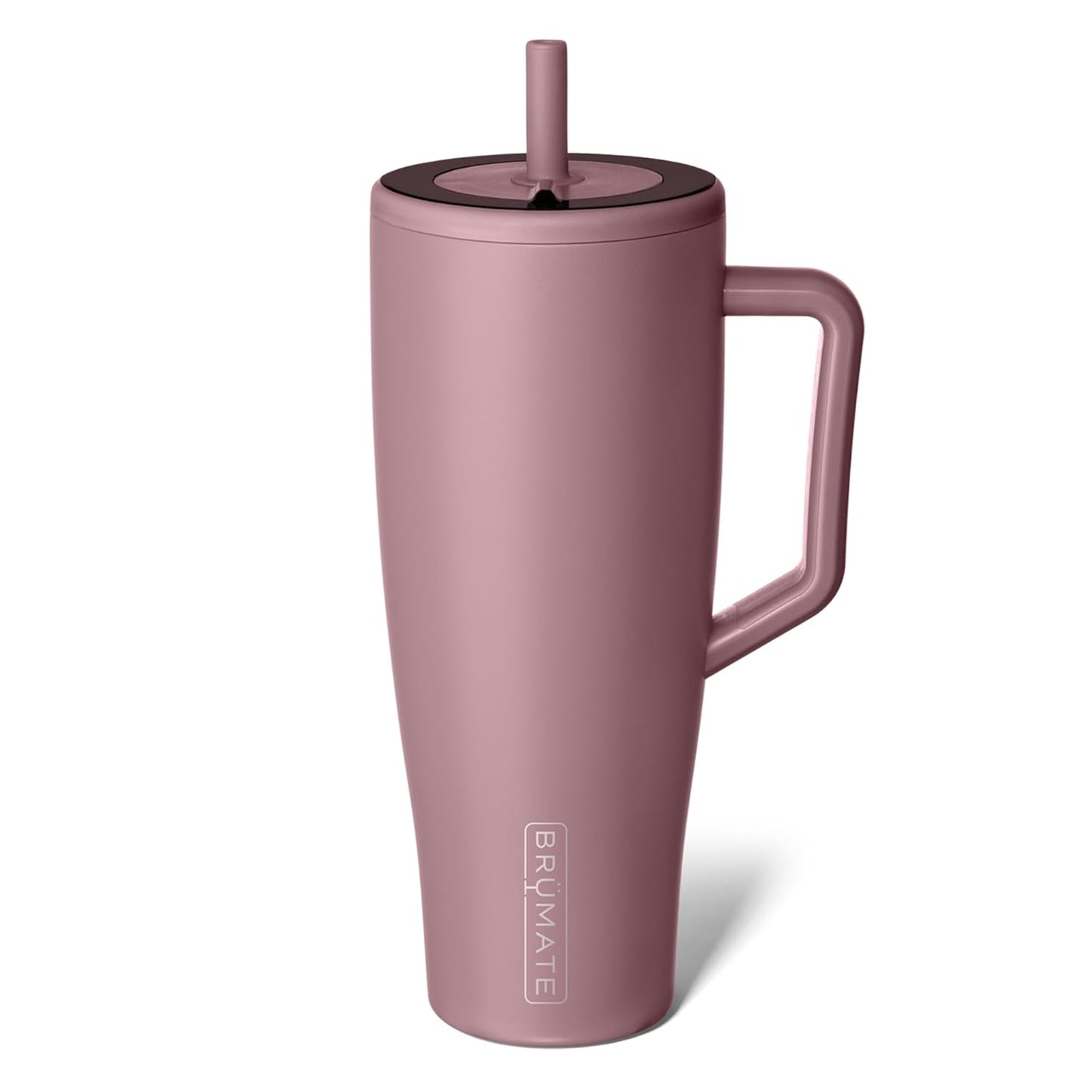 BrüMate Era 40 oz Tumbler with Handle and Straw | 100% Leakproof Insulated Water Bottle Tumbler with Lid and Flexible SoftSip Straw | Made of Stainless Steel | Cup Holder Friendly | 40oz (Rose Taupe)