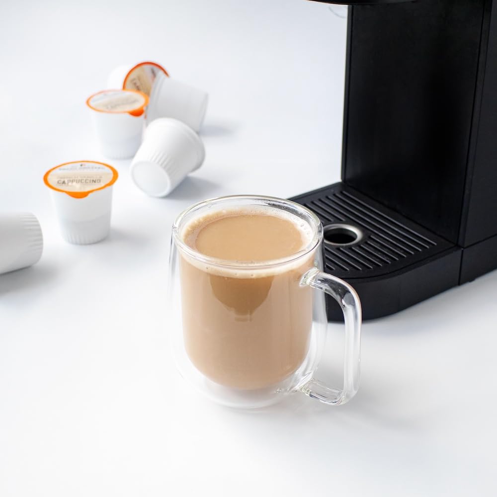 Fresh Roasted Coffee, French Vanilla Cappuccino Powdered Drink Pods, K-Cup Compatible, 24 Count