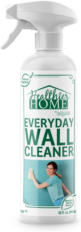 CHOMP! Painted Wall Cleaner Spray: Healthier Home 5-Minute CleanWalls 4-in-1 Multipurpose, Ceiling and Baseboard Cleaning - Dirt, Dust, Odor and Stain Remover - 32 Oz (Meadow Breeze)……