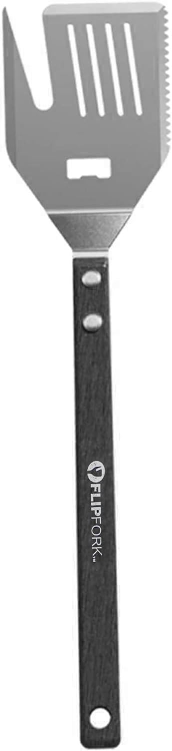 Boss 5 in 1 Grill Spatula with Knife, Fork, Bottle Opener and Turner BBQ Tools. All in One Grill Accessories Set for Outdoor Grills. 18 inch Grilling Accessories BBQ Set (Black)