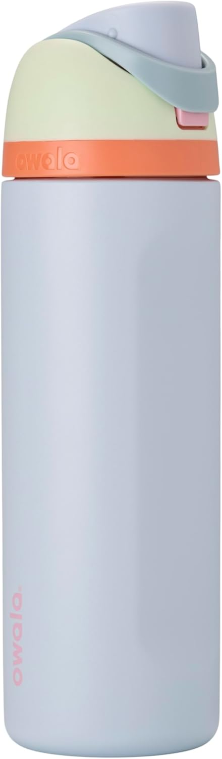 Owala FreeSip Insulated Stainless Steel Water Bottle with Straw for Sports, Travel, and School BPA-Free Sports Water Bottle, 24 oz, Beach House