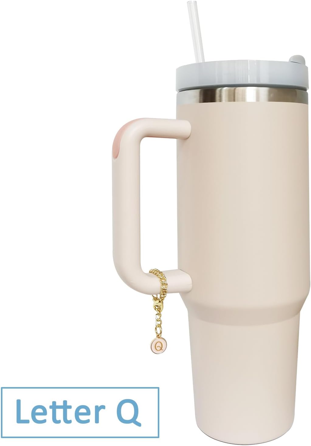 Letter Charm Accessories for Stanley Cup 2PCS Initial Name ID Personalized Handle Charm for Stanley Tumbler