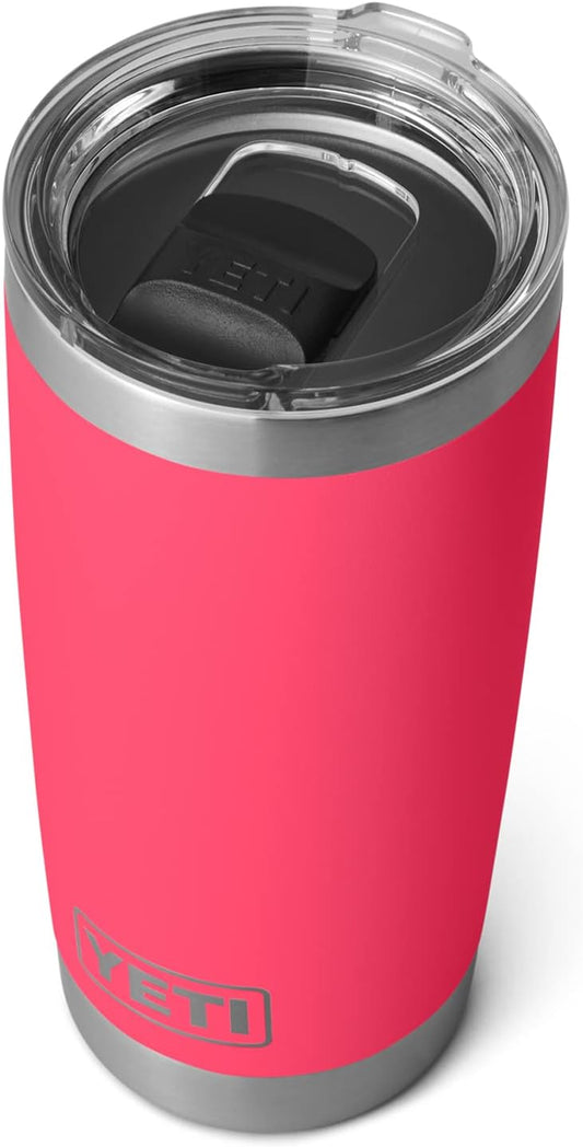 YETI Rambler 20 oz Tumbler Retired Color, Stainless Steel, Vacuum Insulated with MagSlider Lid, Bimini Pink