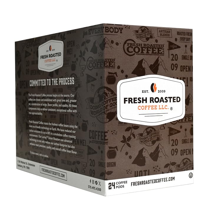 Fresh Roasted Coffee, French Vanilla Cappuccino Powdered Drink Pods, K-Cup Compatible, 24 Count