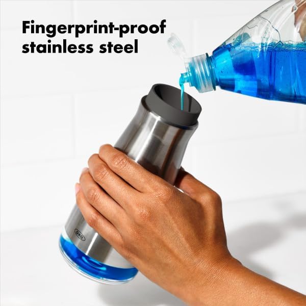OXO Good Grips Stainless Steel Soap Dispenser, Kitchen and Bathroom Accessories