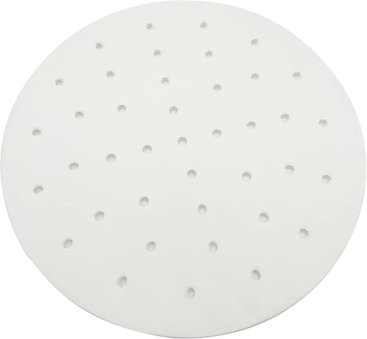 Air Fryer Parchment Paper Liners,100 Pcs Parchment Paper for Air Fryer,White Air Fryer Paper Liners, Non-stick Steamer Liners for Oven, Microwave, Bamboos Steaming Basket (10 inch) K012