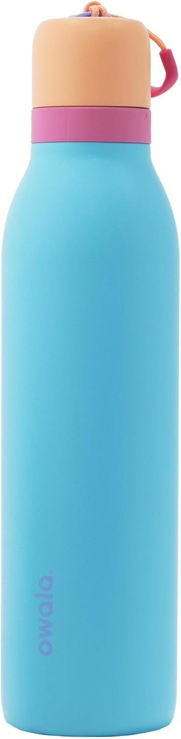 Owala FreeSip Twist Insulated Stainless Steel Water Bottle with Straw for Sports and Travel, BPA-Free, 24-oz, In Bloom