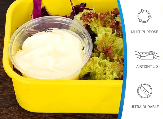 EDI [5.5 OZ, 100 Sets] Clear Disposable Plastic Portion Cups with Leakproof Lids | Jello Shot Condiment and Dipping Sauce Cups | Souffle Cups | BPA Free | Recyclable