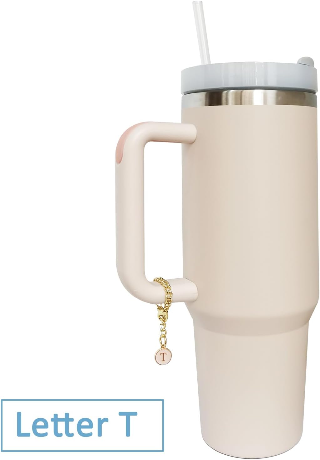 Letter Charm Accessories for Stanley Cup 2PCS Initial Name ID Personalized Handle Charm for Stanley Tumbler