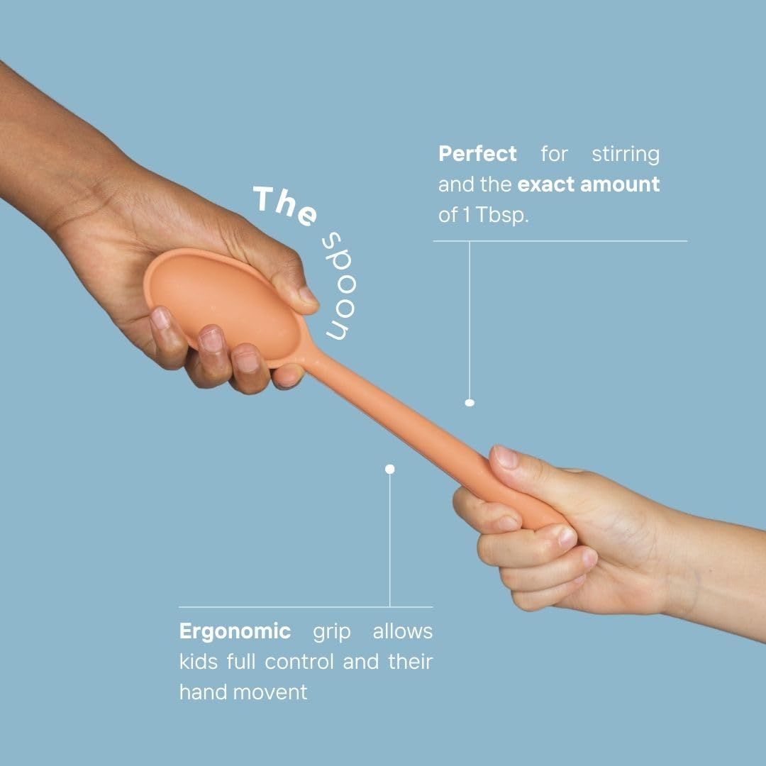 Tampoco Real Kids Cooking & Baking Set – Montessori Kitchen Tools for Real Cooking with Food-Safe Silicone Utensils – Functional & Fun Gift for Young Chefs