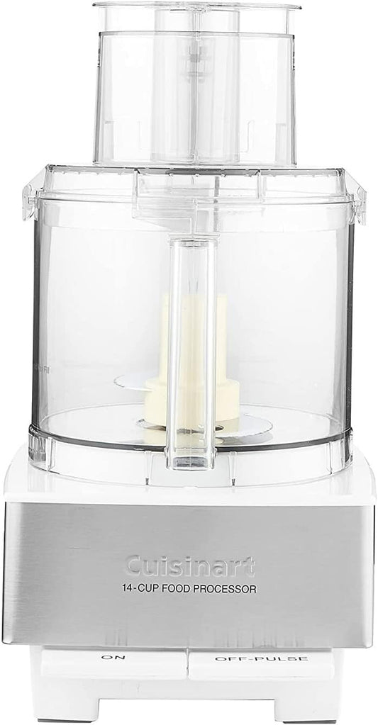 Cuisinart Food Processor 14-Cup Vegetable Chopper for Mincing, Dicing, Shredding, Puree & Kneading Dough, White Stainless, DFP-14BCWNY